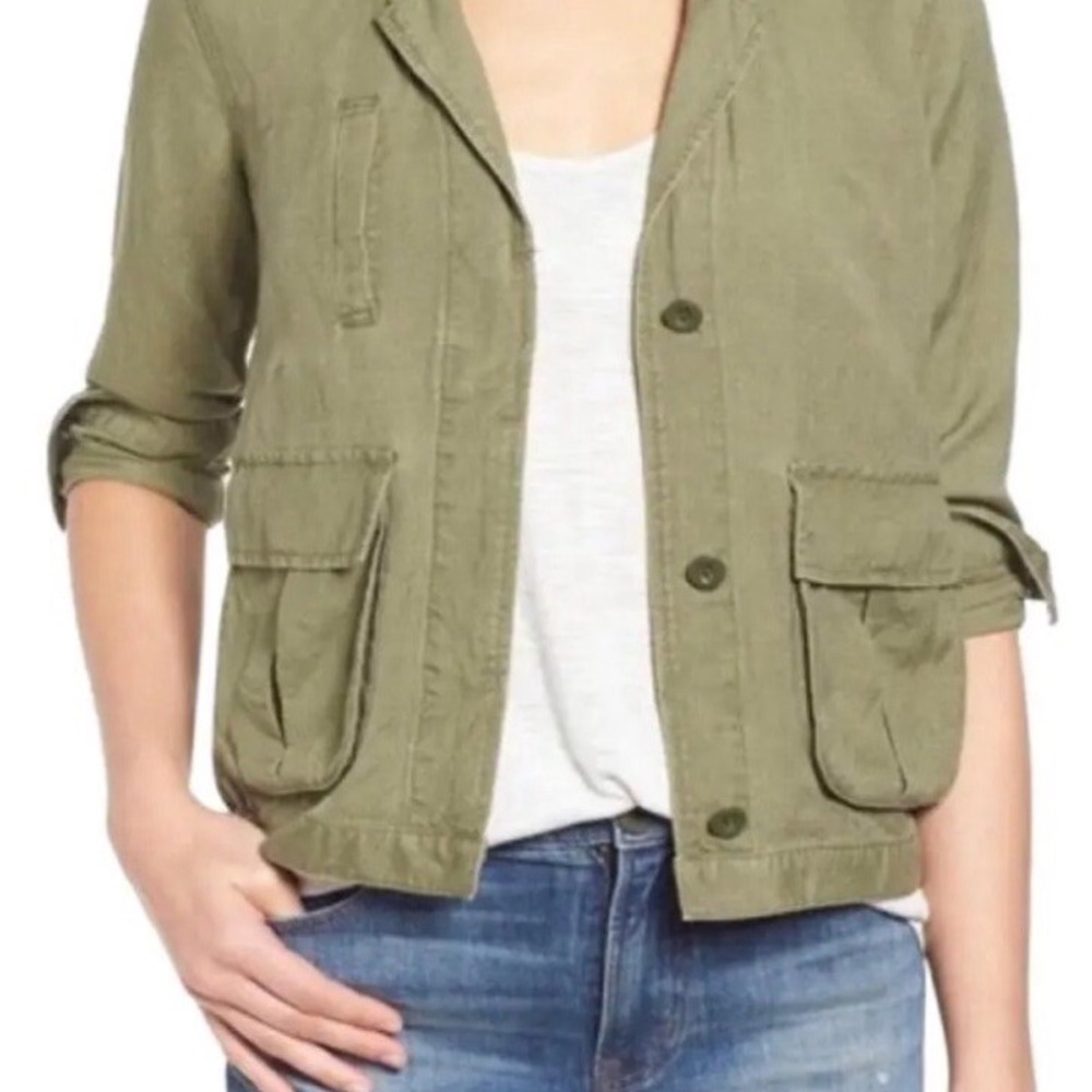 Madewell Olive Green Utility Shacket Size XS